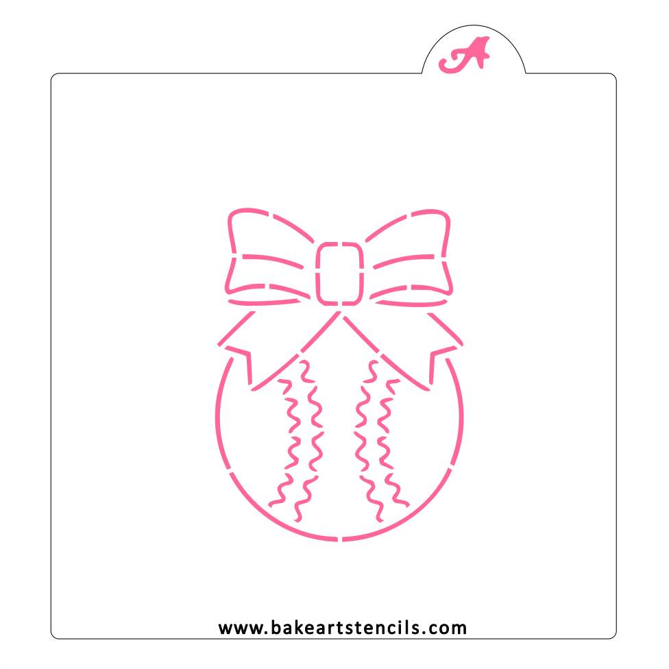 Softball PYO Cookie Stencil bakeartstencil