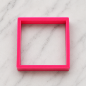Square Cookie Cutter, made of food-safe plastic in pink