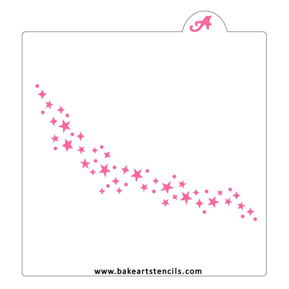 Star Dust Cookie Stencil bakeartstencils
