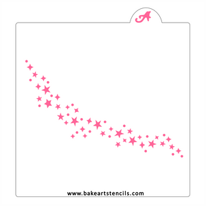 Star Dust Cookie Stencil bakeartstencils