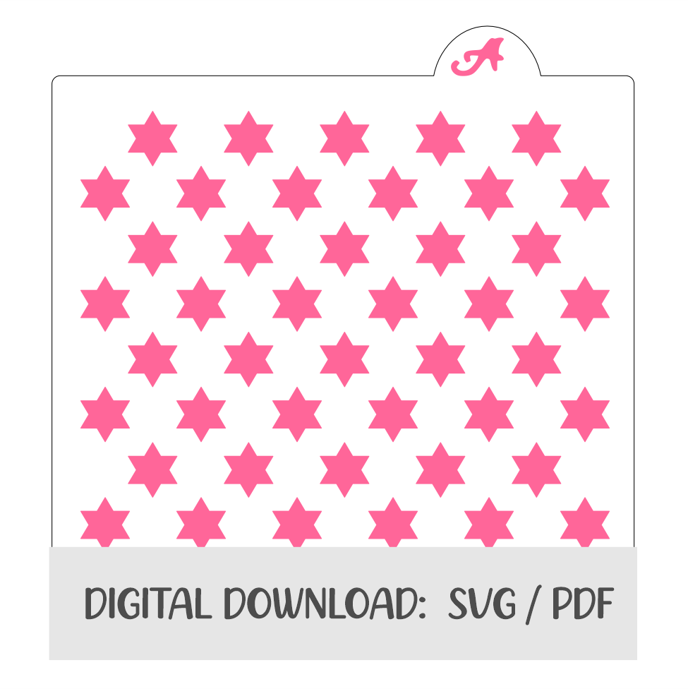 Star of David Pattern Digital Download bakeartstencils