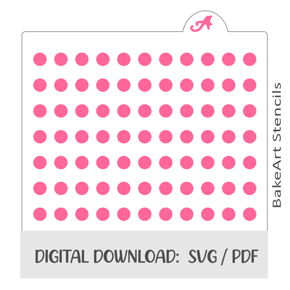 Straight Polka Dots Digital Download bakeartstencils