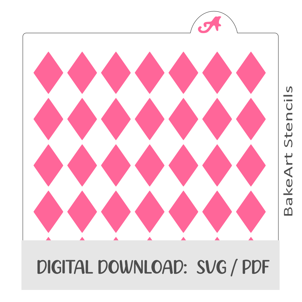 Stretched Harlequin Digital Download bakeartstencils
