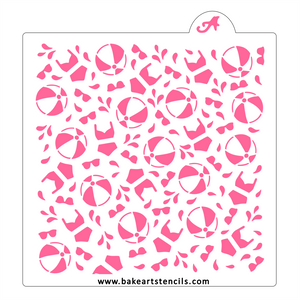 Summer Swim Cookie Stencil bakeartstencil