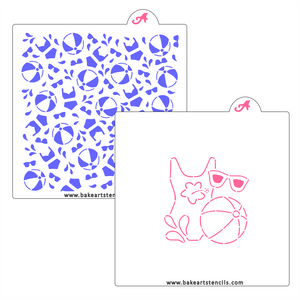 Seas the Day 3-piece Summer Stencil Set bakeartstencil
