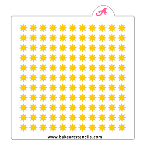 Sun Sprinkles Stencil bakeartstencil