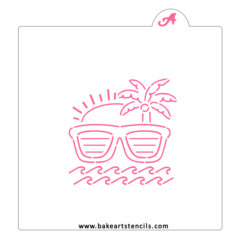 Sunny Shades PYO Stencil bakeartstencil