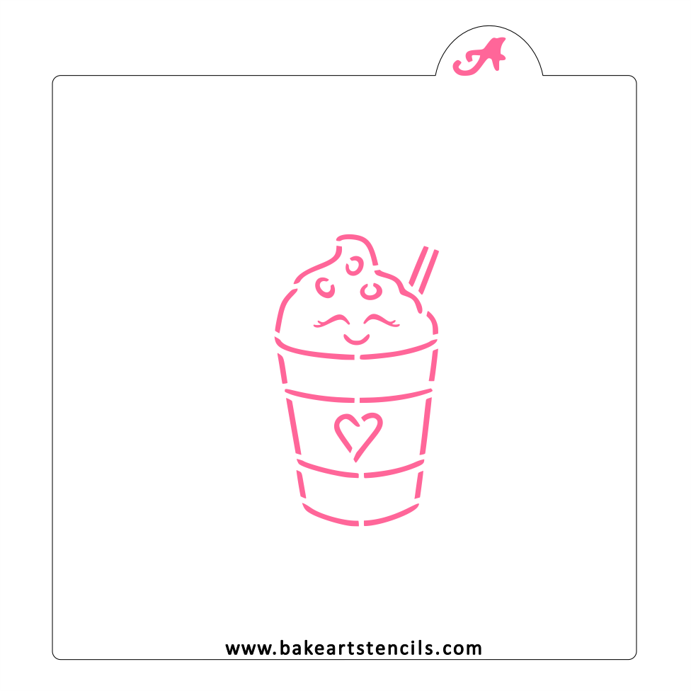 Sweet Coffee PYO Cookie Stencil bakeartstencil