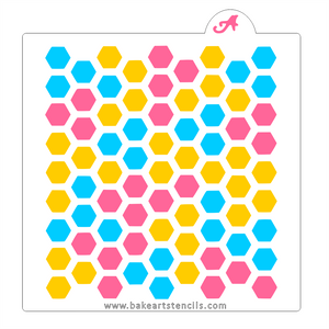 Honeycomb Pattern Cookie Stencil bakeartstencil