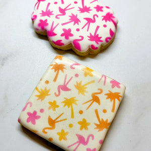 Summer Confetti Pattern Stencil bakeartstencil