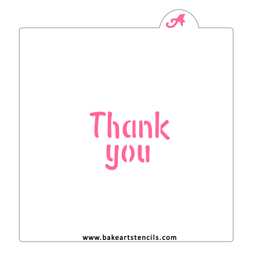 Thank You Cookie Stencil bakeartstencil