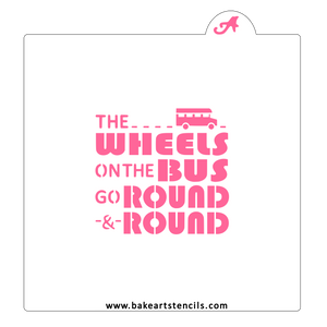 Wheels on the Bus Stencil bakeartstencil