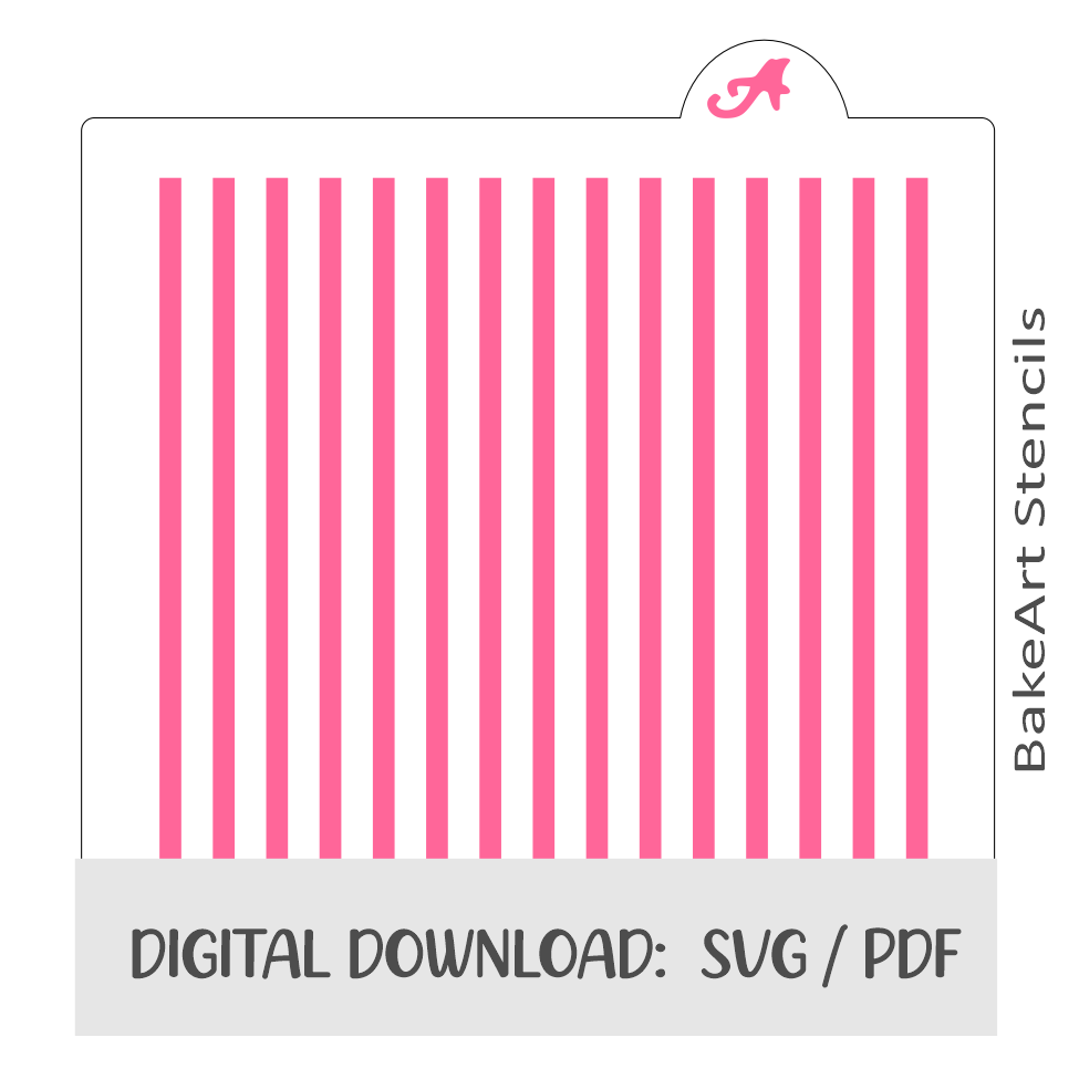 Thin Stripes Digital Download bakeartstencils