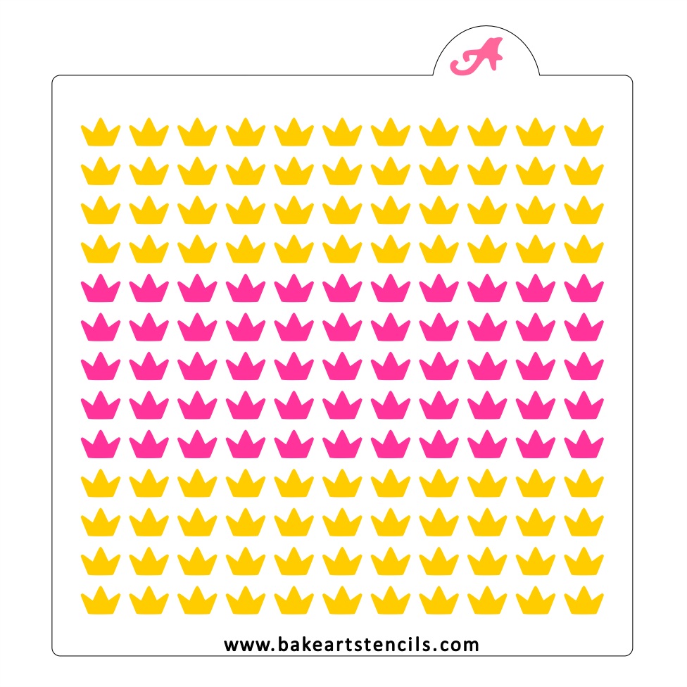 Tiara Sprinkles Stencil bakeartstencil