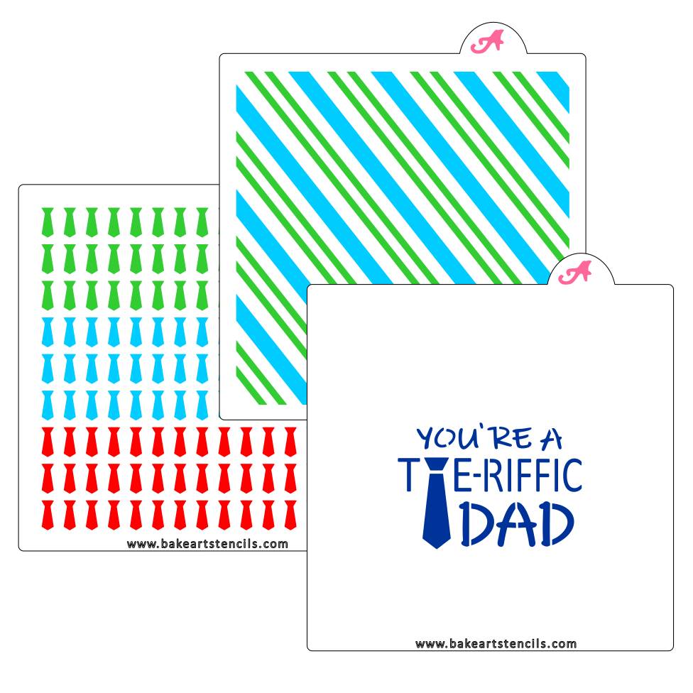 Tie-Riffic Dad Decorating Set bakeartstencil