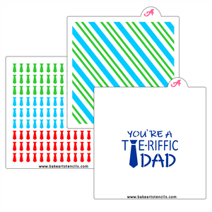 Tie-Riffic Dad Decorating Set bakeartstencil