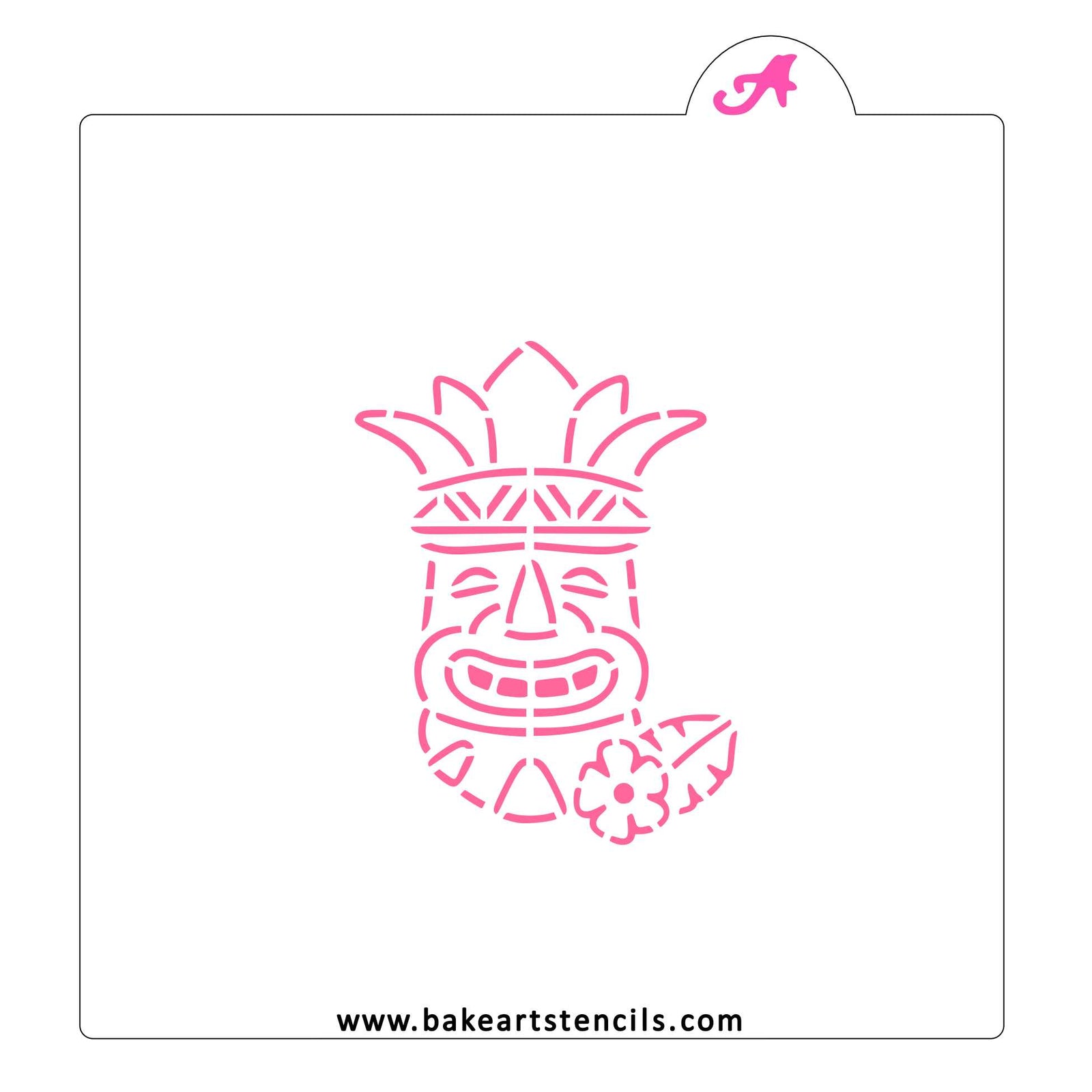 Tiki Mask PYO Stencil bakeartstencil