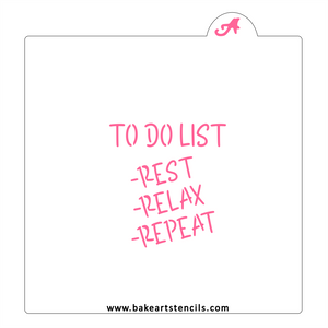 To Do List Cookie Stencil bakeartstencil