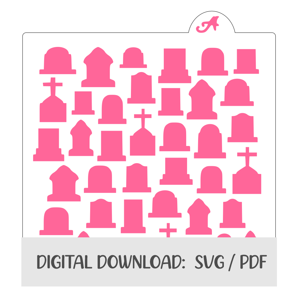 Tombstone Pattern Digital Download bakeartstencils