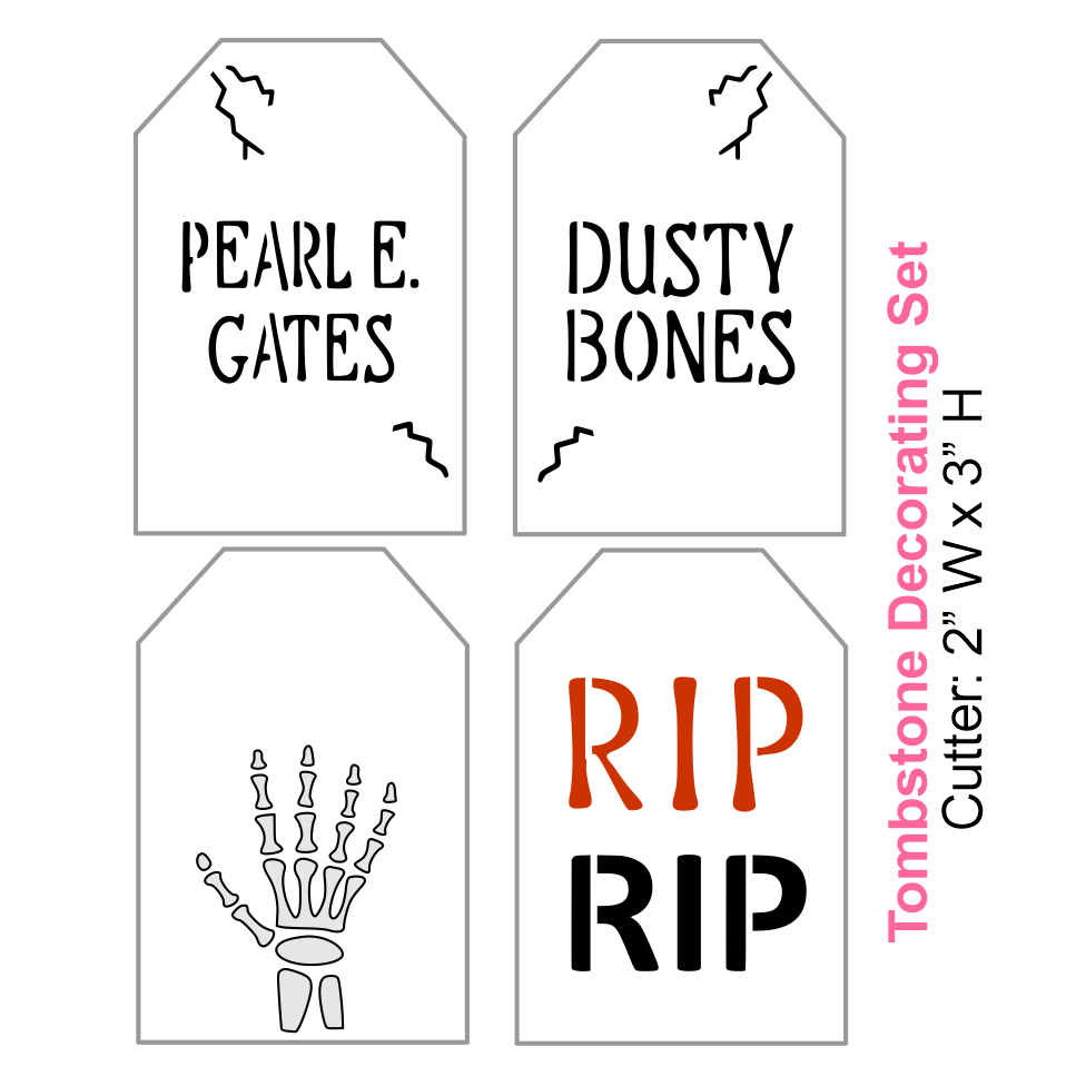 Tombstone Cutter/Stencil Set bakeartstencil