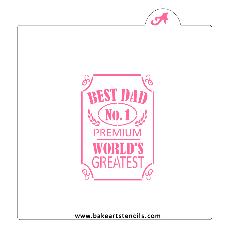 Top Shelf Dad bakeartstencil