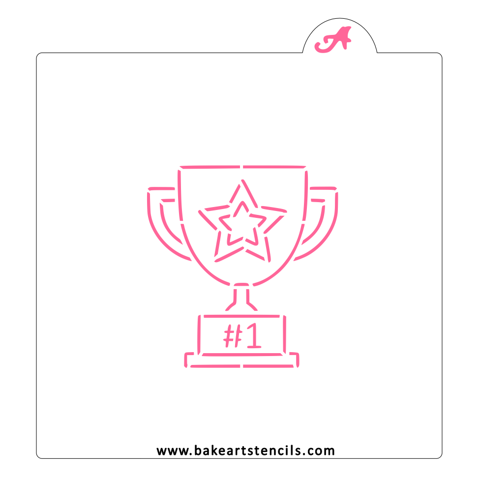 Trophy PYO Stencil bakeartstencils