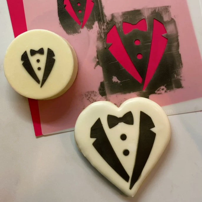 Tuxedo Cookie Stencil bakeartstencil