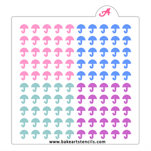 Umbrella Sprinkles Stencil bakeartstencil