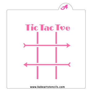 Valentines Tic Tac Toe Cookie Decorating Set bakeartstencil