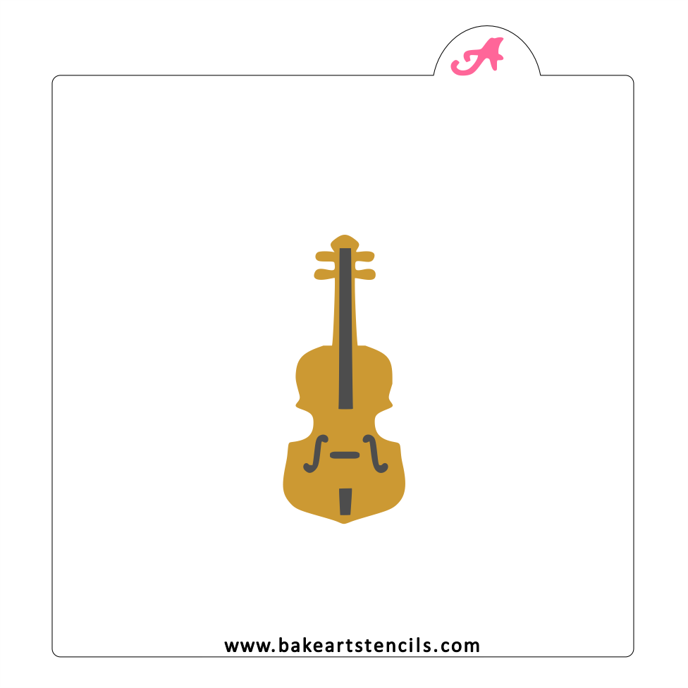 Violin Cookie Stencil bakeartstencil