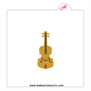 Violin Cookie Stencil bakeartstencil