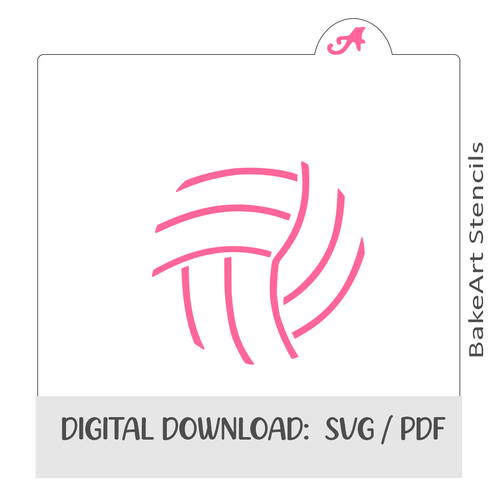Volleyball Digital Download bakeartstencils