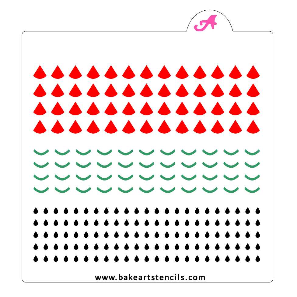 Watermelon Sprinkles Stencil bakeartstencil