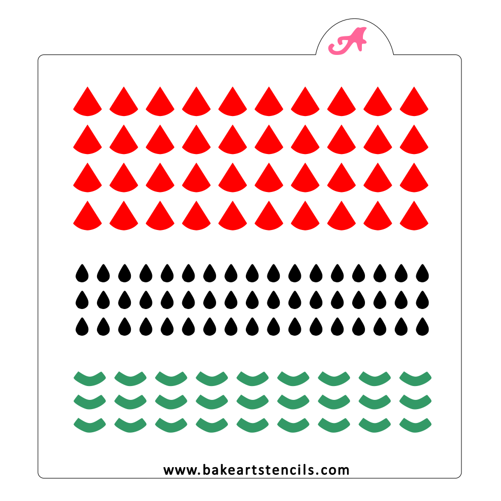 Watermelon Sprinkles Stencil bakeartstencil