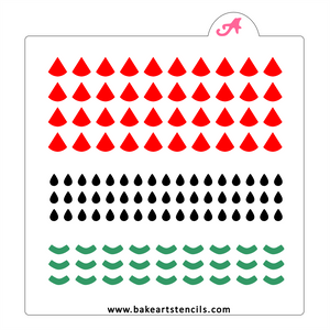 Watermelon Sprinkles Stencil bakeartstencil