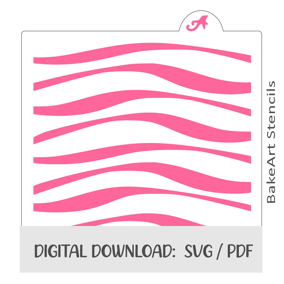 Wavy Ribbons Digital Download bakeartstencils