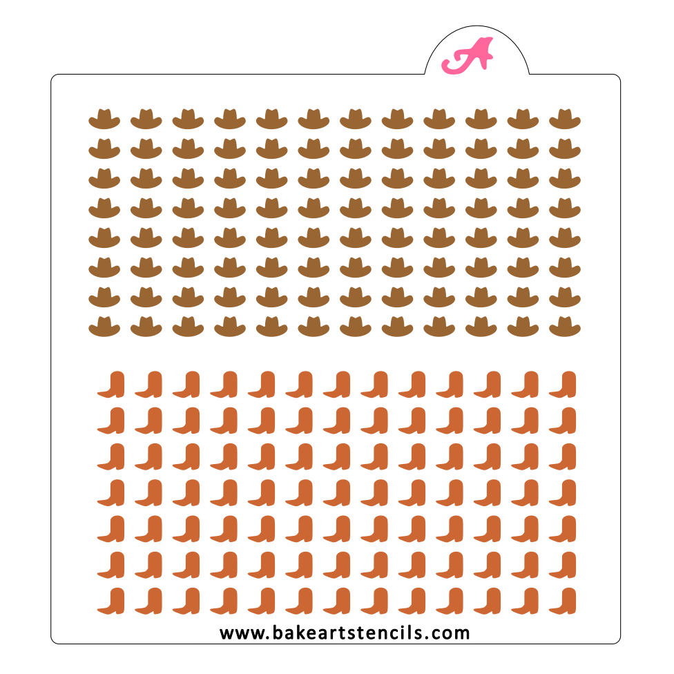 Western Sprinkles Stencil bakeartstencil