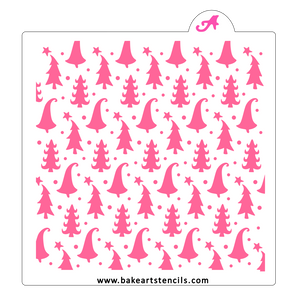 Whimsical Trees Pattern Stencil bakeartstencil