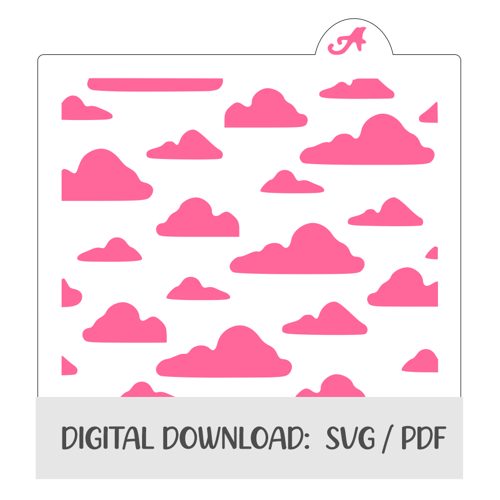 Wispy Clouds Pattern Digital Download bakeartstencils
