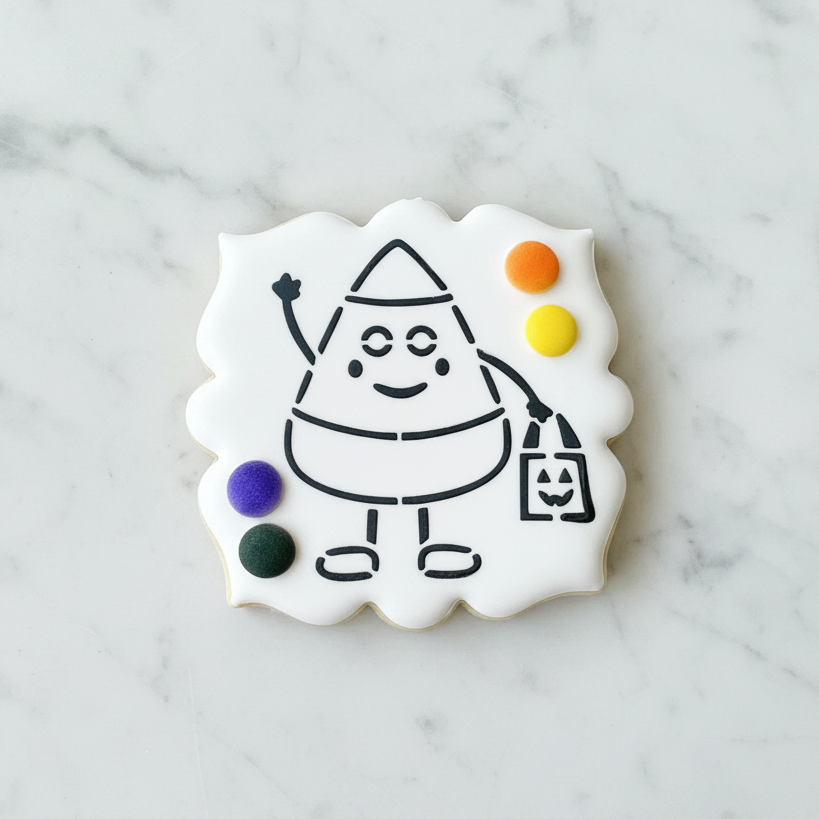 Candy Corn PYO Cookie Stencil bakeartstencil