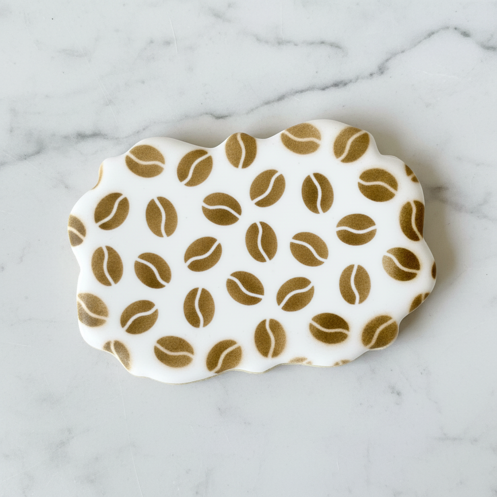 Coffee Beans Pattern Cookie Stencil bakeartstencil