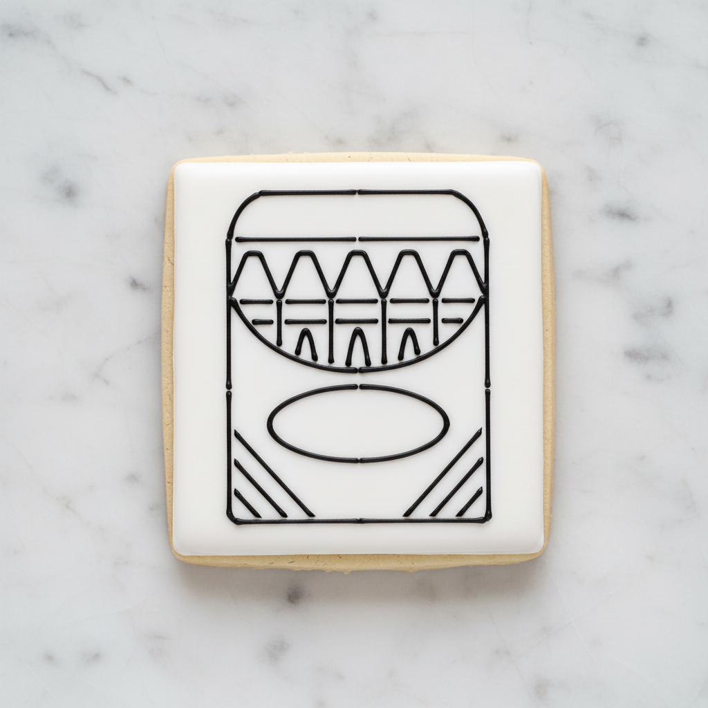 Crayon Box PYO Cookie Stencil bakeartstencil