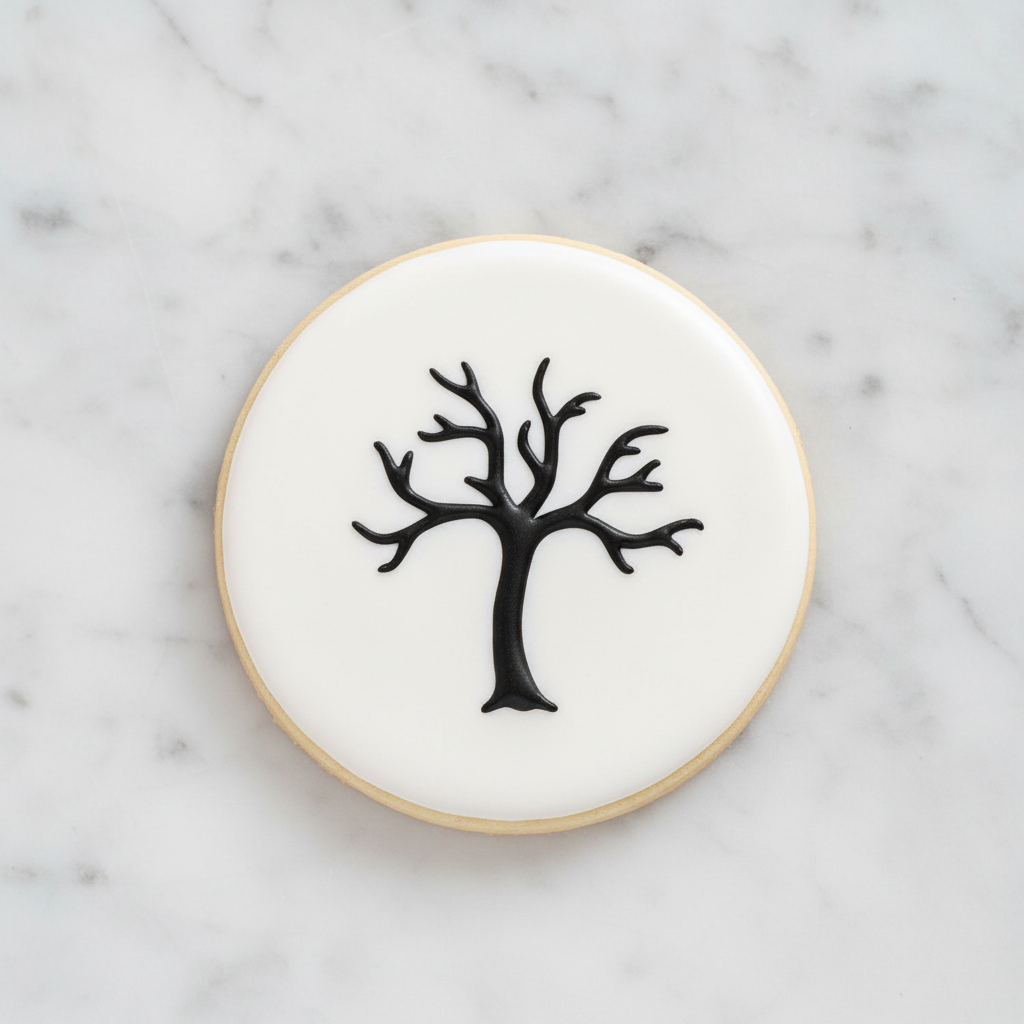 Dead Tree Cookie Stencil bakeartstencil