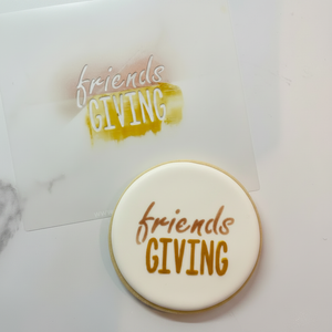 Friendsgiving Cookie Stencil bakeartstencil