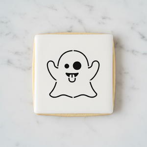 Ghost Emoji Cookie Stencil bakeartstencil