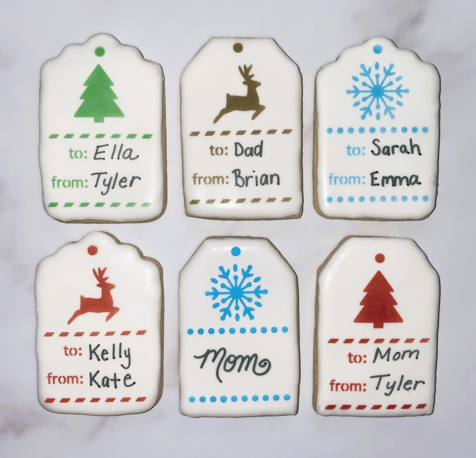 Holiday Gift Tag Cookie Decorating Set bakeartstencil
