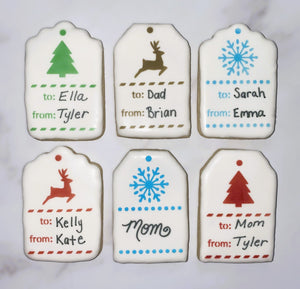 Holiday Gift Tag Cookie Decorating Set bakeartstencil