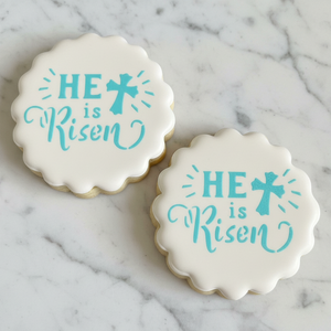 He Is Risen Cookie Stencil bakeartstencil