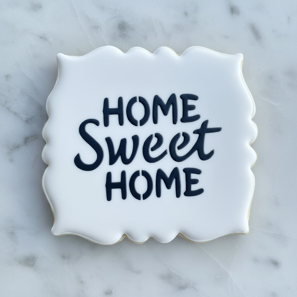 Home Sweet Home Cookie Stencil bakeartstencil