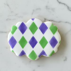 Stretched Harlequin Pattern Stencil bakeartstencils